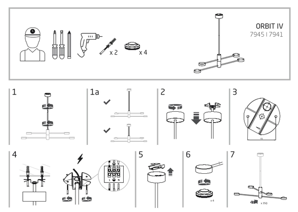 Nowoczesna LAMPA sufitowa ORBIT 7941 Nowodvorski metalowe pręty regulowane do biura sticks białe