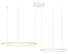 Lampa wisząca Halo AZ4977 80+60 LED 90W z pilotem pierścienie biała