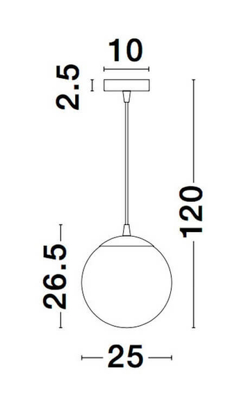 LAMPA wisząca CASTRO LE41958 Luces Exclusivas skandynawska OPRAWA szklany ZWIS kula ball złota