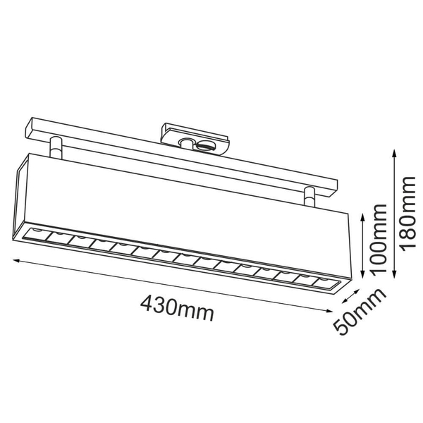 Lampa sufitowa na szyny Glare 6333 BROSline LED 2W 4000K biała