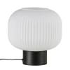 Stołowa lampa szklana MILFORD 48965001 z wtyczką biała czarna