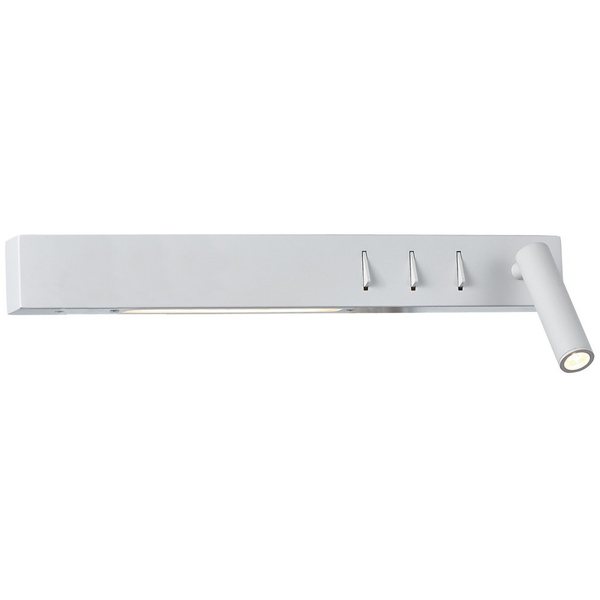 Loftowa OPRAWA ścienna VK/04231/W/W/40/R MDECO metalowa OPRAWA kinkiet LED 15W 3200K regulowana biała