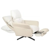 Fotel obrotowy RELAX beżowy KH1501100184 tapicerowany z podnóżkiem