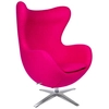 Fotel wełniany Egg KH1501100193 King Home obrotowy jajo fuksja
