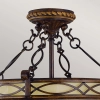 Plafon LAMPA sufitowa DRAWING ROOM FE-DRAWING-ROOM-FB Elstead FEISS klasyczna OPRAWA półokrągła natynkowa beżowa czarna