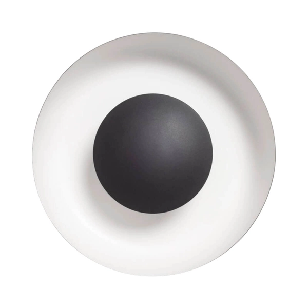 Okrągły plafon Portafortuna ABR-PPF20W LED 20W 3000K do sypialni czarny