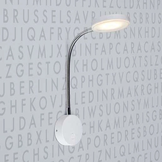 Kinkiet LAMPA ścienna FLEX 106468 Markslojd regulowana OPRAWA metalowa LED 5W 3000K na peszlu biała