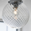 Kulista lampa sufitowa Milston 96488 IP44 szklana chrom przezroczysty