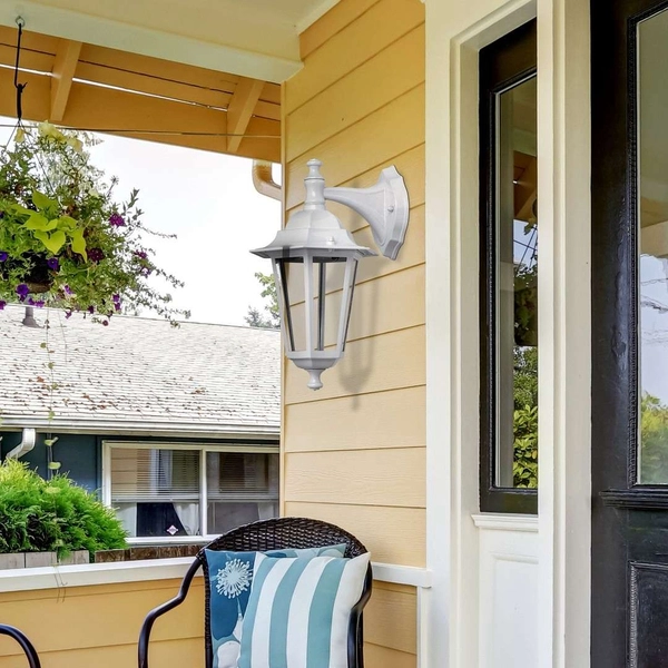 Zewnętrzna LAMPA ścienna VELENCE 8201 Rabalux KINKIET ogrodowy OPRAWA elewacyjna klasyczna retro outdoor IP43 biała