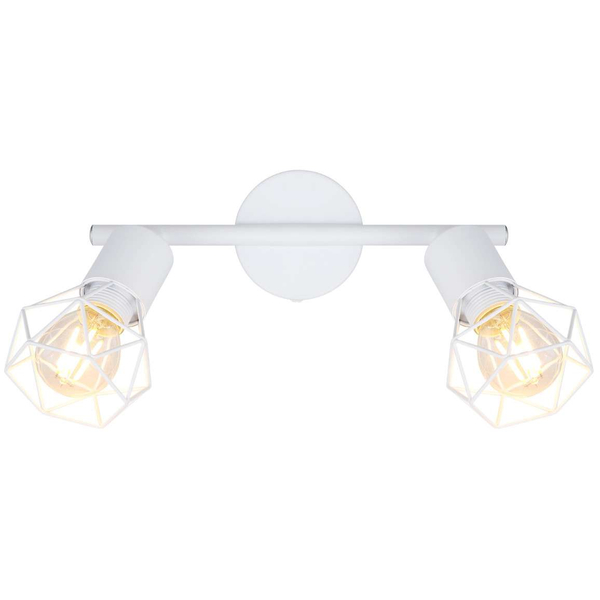 Druciana LAMPA sufitowa XARA I 54802W-2 Globo metalowa OPRAWA industrialny plafon reflektorki białe