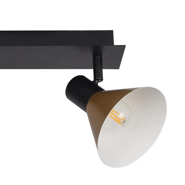 Kuchenna lampa sufitowa Alvaro 3158 regulowana nad stół czarna złota