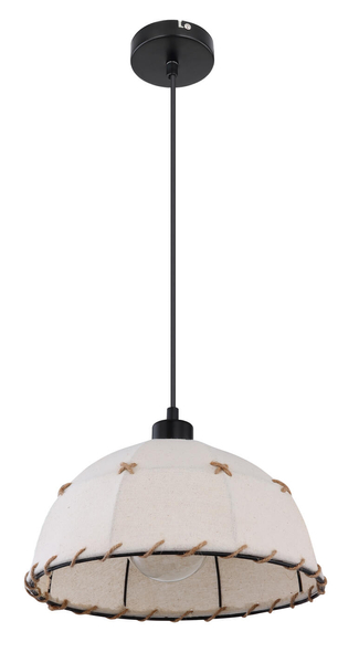 Wisząca lampa abażurowa Rex 15442H prowansalska beżowa