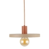 Loftowy wisząca lampa Sila 10954 dysk zwis do jadalni ceglany brązowy