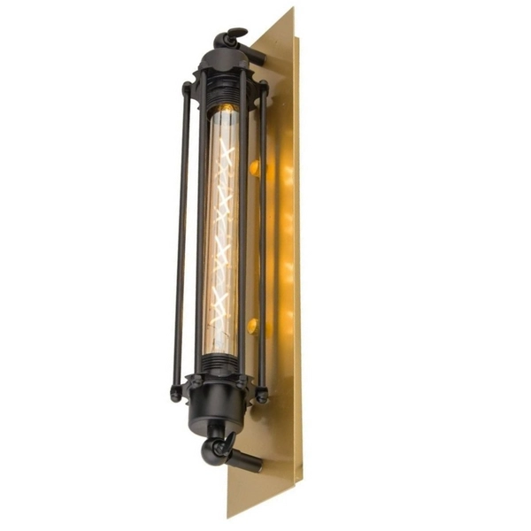 Lampa ścienna Retro Loft ABIGALI-KR-E27-GOLD-BLACK złota czarna