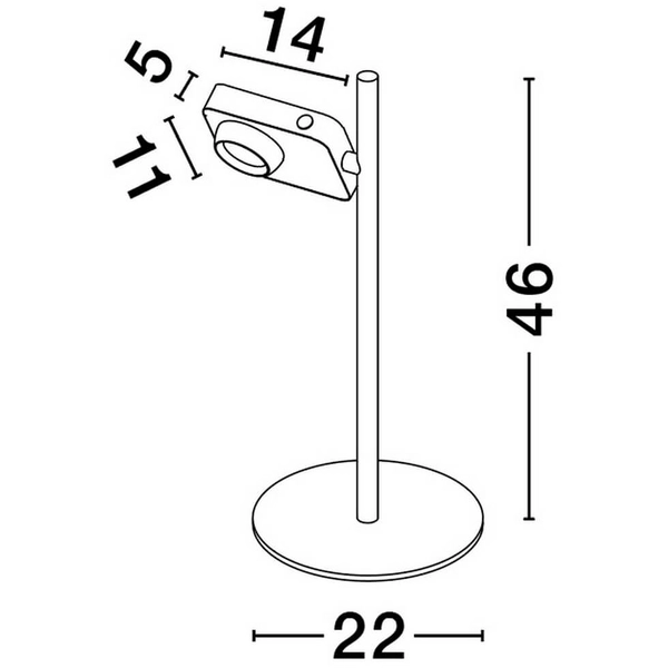 Lampka stołowa PARINAS LE44504 LED 9W 3000K regulowana biała czarna