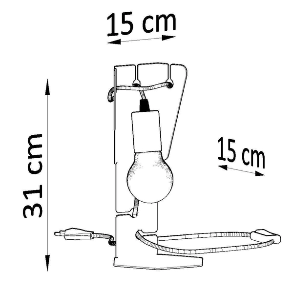 Nowoczesna lampa biurkowa SL.0879 stojąca do gabinetu biała