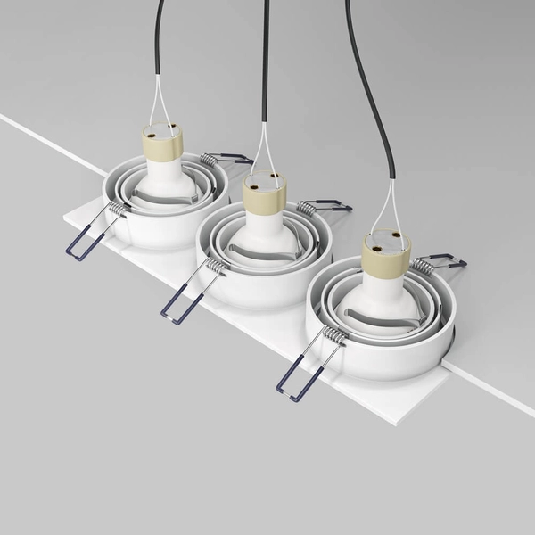 Regulowana lampa sufitowa Atom DL024-2-03W wpust biały