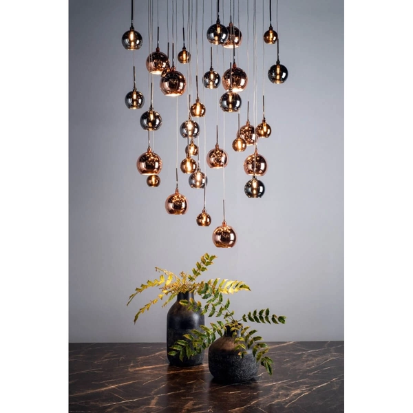 Kaskadowa lampa wisząca Aurelia AUR3364 Dar Lighting czarna chrom