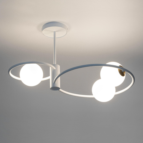 Kuchenna lampa sufitowa Aqua 33466 Sigma kule metalowa biała
