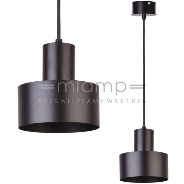 Metalowa LAMPA wisząca RIF 30897 Sigma okrągła OPRAWA zwis czarny