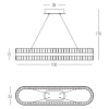 Lampa wisząca kryształowa 22041 LED 68W 3000K nad stół crystals złoty