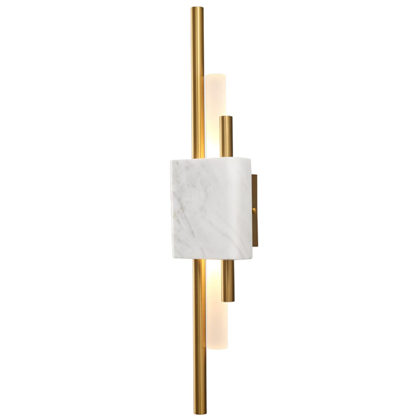 Ścienna lampa ELLIE ST-7007W-WHITE Step LED 5W 3000K marmur metal biała złota