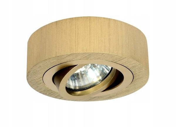 Lampa podtynkowa okrągła 572 Domeno LED tuba szczotkowana złota