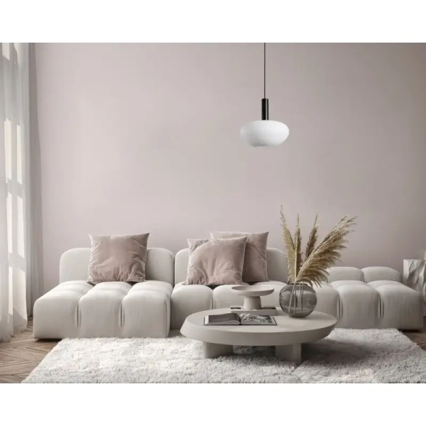 Owalna lampa wisząca Gater PND-23541A-1-BK-OP do kuchni czarny