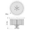 Plafon Mathilda 68397-12 z kryształkami LED 12W 4000K chrom