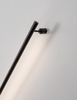 Metalowy kinkiet jadalniany Buin stick LED 10W 3000K czarny
