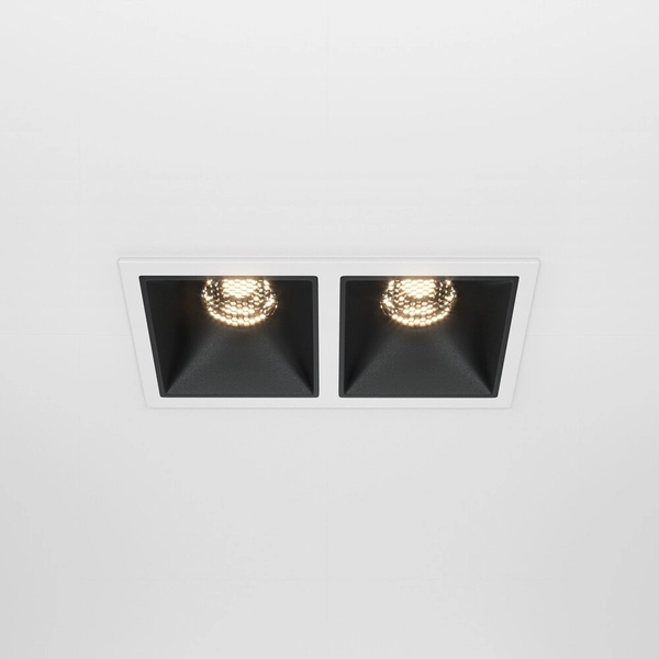 Lampa podtynkowa Alfa DL043-02-10W3K-SQ-WB LED 20W 3000K biały czarny