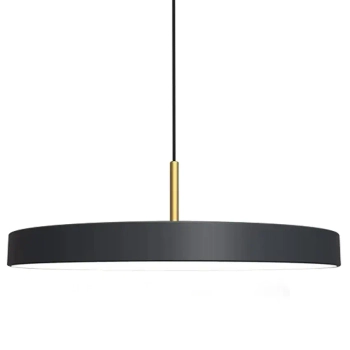 Ledowa lampa wisząca DISC ML1065  LED 38W 4000K dysk czarny złoty