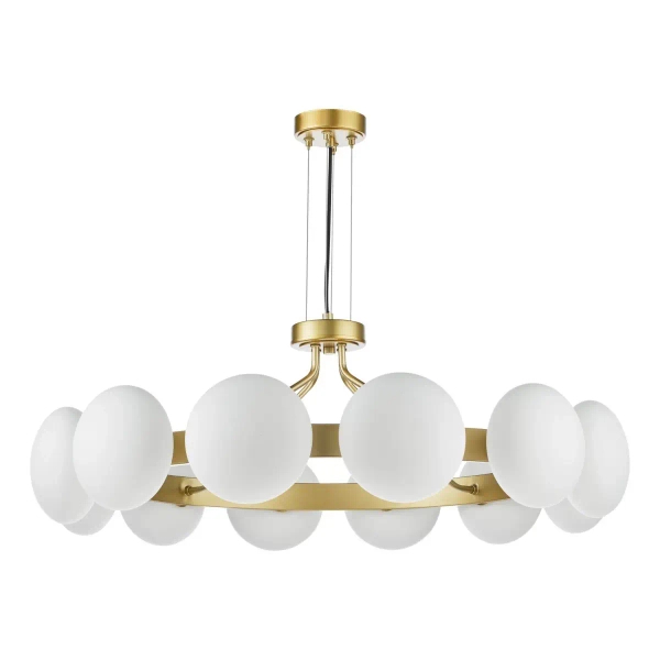 Molekułowa wisząca lampa Tauri TAU1235 ring kule złote białe
