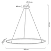 Salonowa wisząca lampa Ring Slim MSE1501100159 Moosee LED 37W 3000K złota