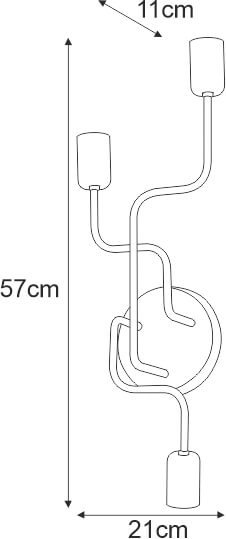 Ścienna lampa Peka K-4046 loftowe oprawki na żarówki białe