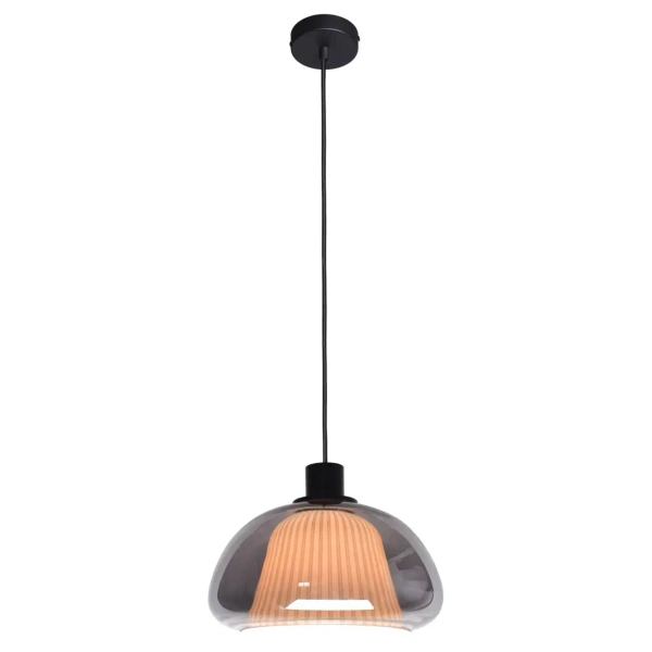 Żyrandol szklany nad wyspę Apiro PND-84638-BK-SG przydymiony