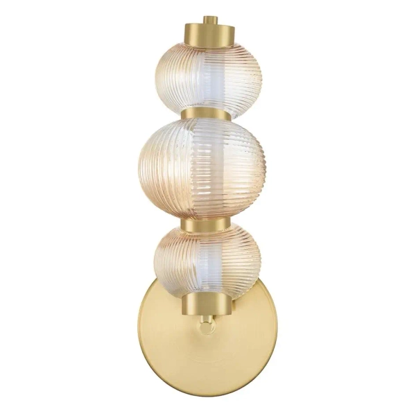 Potrójna lampa ścienna TANVERA LE45205 LED 18W 3000K szklana złoty
