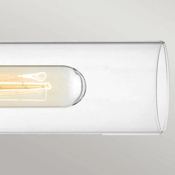 Ścienny kinkiet szklany Ellison HK-ELLISON2-BK-HB nad lustro IP44 mosiądz