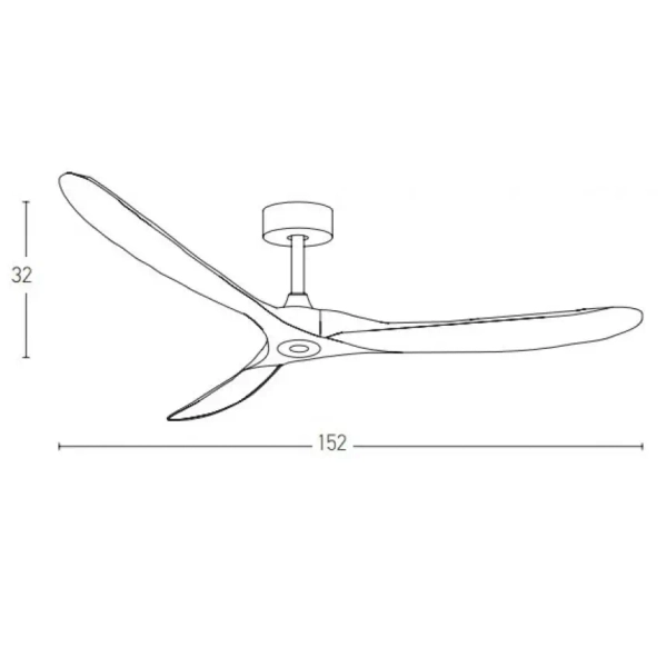 Ekologiczny wentylator sufitowy 20259 funkcja lato/zima drewniany czarny