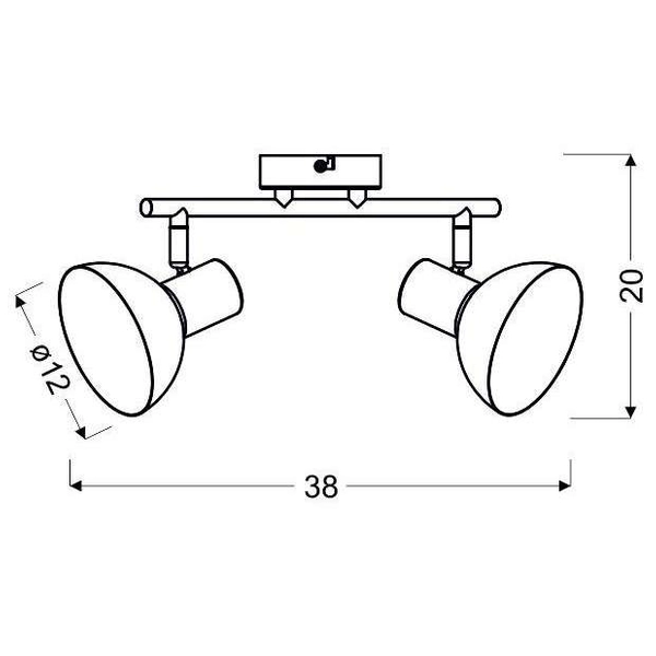 LAMPA sufitowa DISO 92-63427 Candellux metalowa OPRAWA listwa SPOT industrialne reflektorki czarne złote
