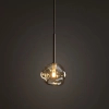 Zwisająca lampa glamour Lava 11106 kula szklana koniak