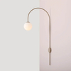 Lampa ścienna sypialniana Una 1116C17 kulisty metal szkło beżowy