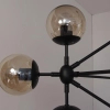 Lampa wisząca Astrifero ST-9047-15 Step balls bursztynowa czarna