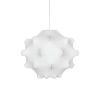 Lampa tkaninowa wisząca Lappello ABR-LW-APP do salonu biała