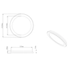 Okrągły plafon łazienkowy CAMILLUS R62921532 LED 15W 3000K IP44 czarny