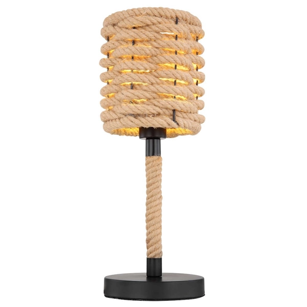 Stojąca LAMPKA stołowa HALIA 15679T Globo nocna LAMPA marynistyczna lina beżowa