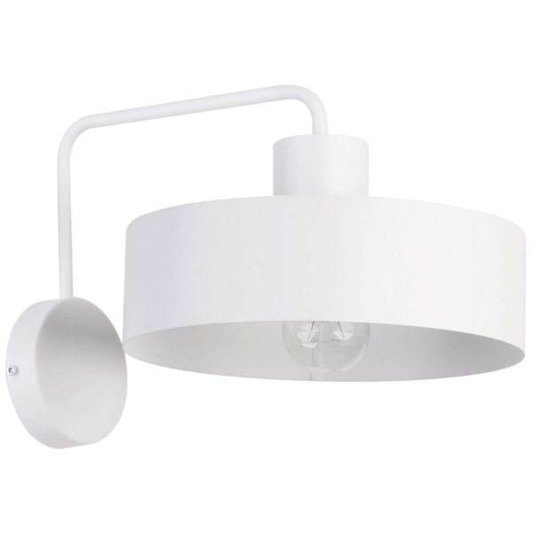 Kinkiet LAMPA ścienna VASCO 31556 Sigma metalowa OPRAWA okrągła na wysięgniku biała