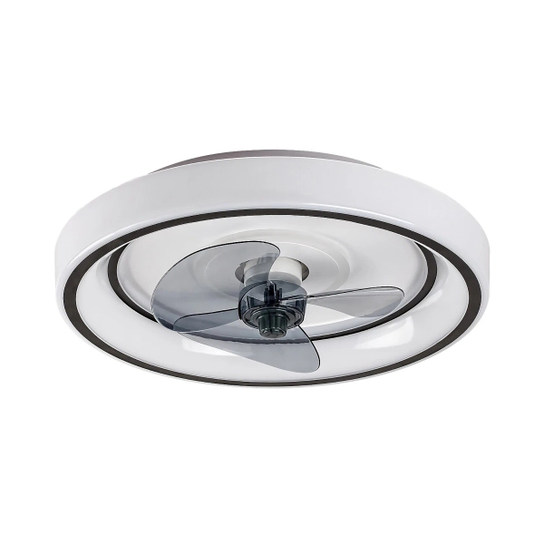 Wentylator z lampą LED Horacio czarny biały 71009 67W 3000-6000K CCT z pilotem