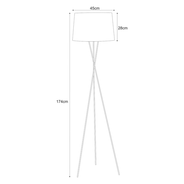 Lampa podłogowa Remi K-4358 na trójnogu czarna złota