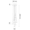 Wisząca LAMPA industrialna KANZAKI 7942 Shilo metalowa OPRAWA kaskada zwis LED 36W 3000K okrągły czarny